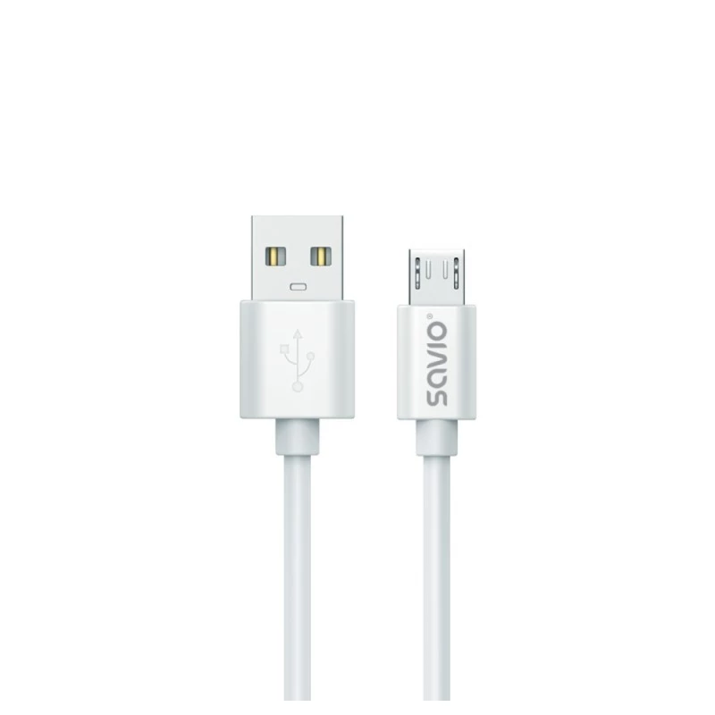 Savio USB 2.0 USB A - Micro USB balta CL-167 3 m laidas