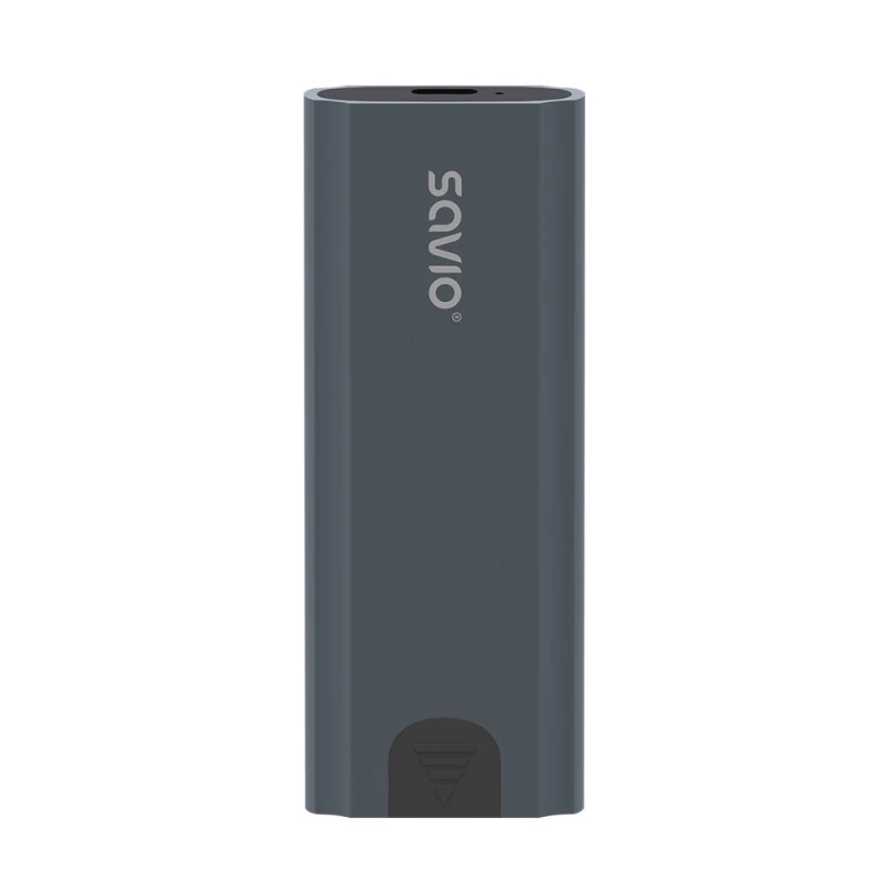 Išorinis M.2 SSD dėklas SAVIO AK-67 Pilka, USB 10 Gbit/s, vienam M.2 diskui