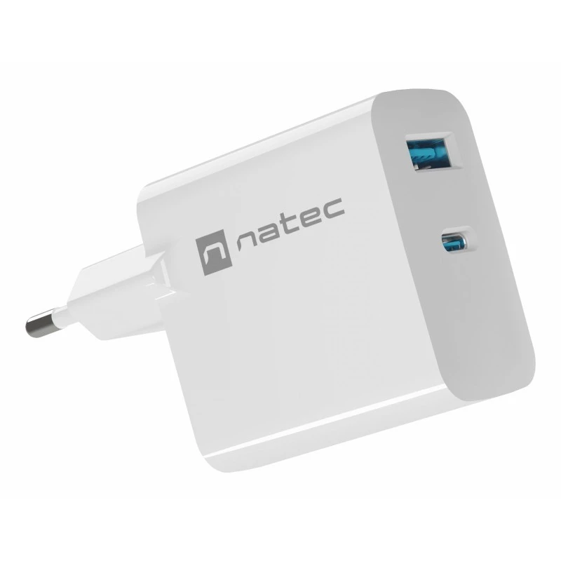 NATEC NUC-2144 Mobilus įrenginių įkroviklis Universalus Baltas AC Greitas Įkrovimas Vidiniam Naudojimui