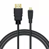 Savio CL-40/M HDMI (M) - micro HDMI (M) laidas su Ethernet, 2m, Juodas