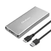 Aliumininis korpusas QOLTEC 51833 M.2 SSD, SATA į USB 3.0, iki 2TB
