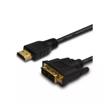 Savio CL-139 kabelis adapteris vaizdui 1,8 m DVI-A HDMI A tipo (standartinis) juodas