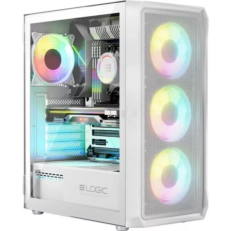 Korpusas Logic PORTOS ARGB MINIDI USB 3.0 Baltas