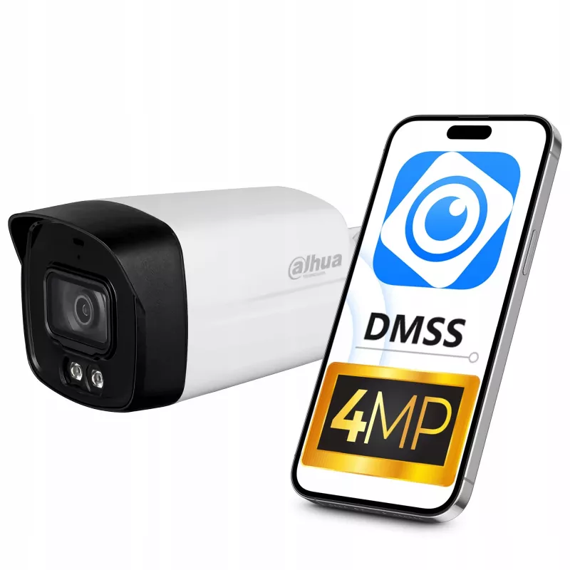 Dahua Technology 4MP išmanusis dvigubos šviesos fiksuoto židinio kulkos tinklo fotoaparatas