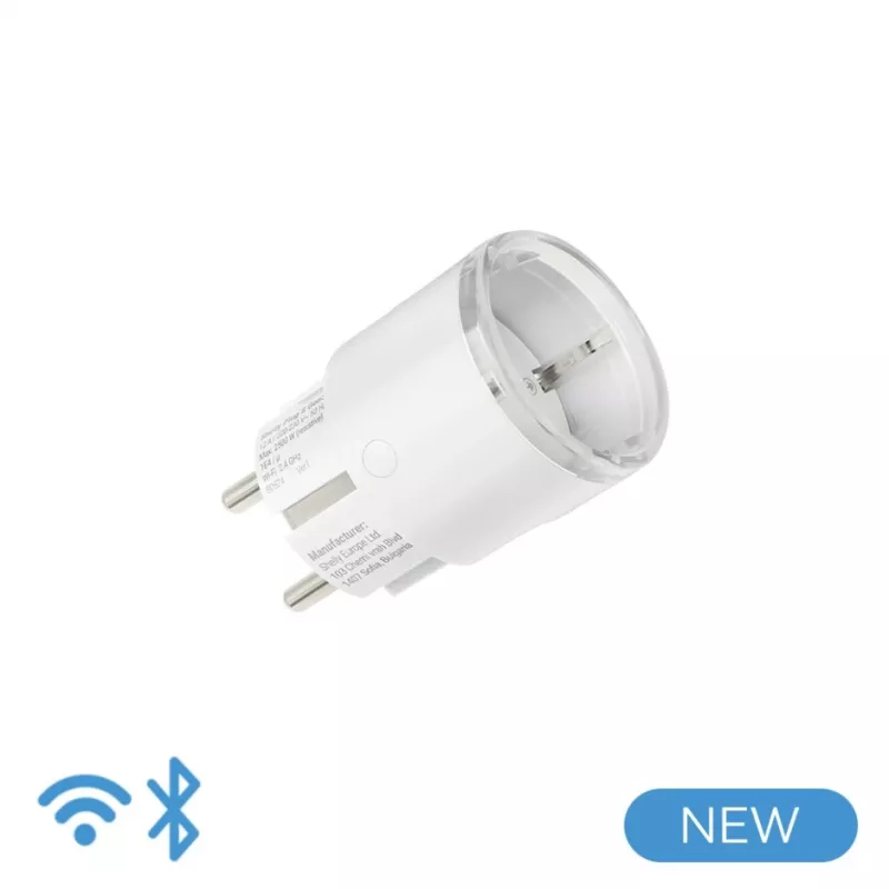 Shelly Plug S Gen3 išmanusis kištukas su energijos stebėjimu, baltas