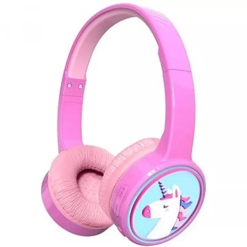 Ausinės Denver BTH-106P laidinės ir belaidės, lankeliu, skambučiams/muzikai, Bluetooth, rožinės