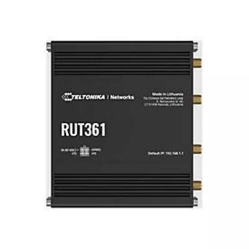Teltonika RUT361 pramoninis 4G LTE maršrutizatorius, Cat 6, WiFi 4, 2x RJ45 100 Mb/s, IP30