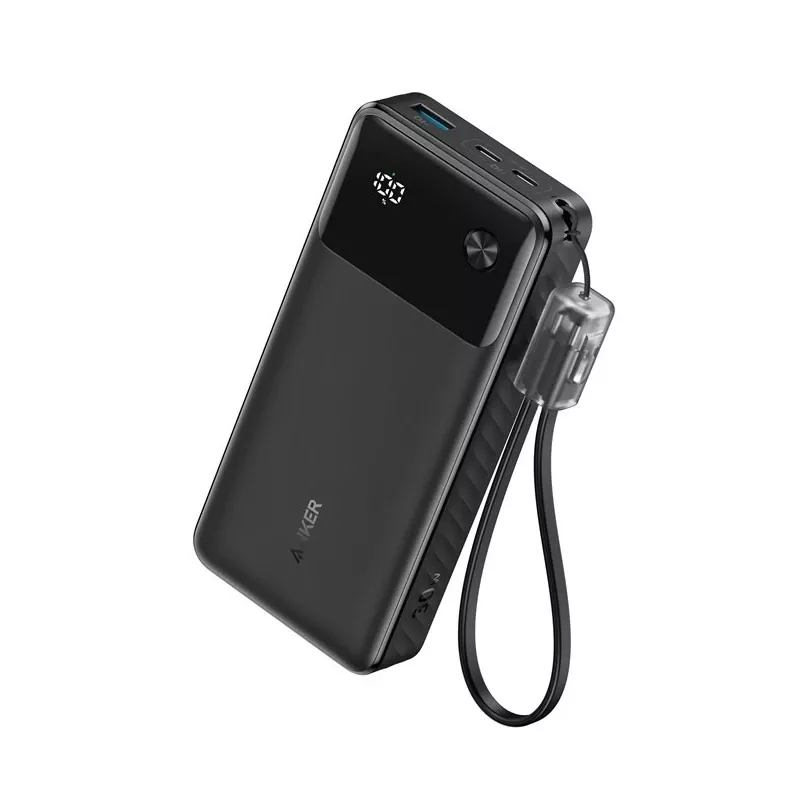 PowerBank su USB-C laidu 20000 mAh 30W Juoda