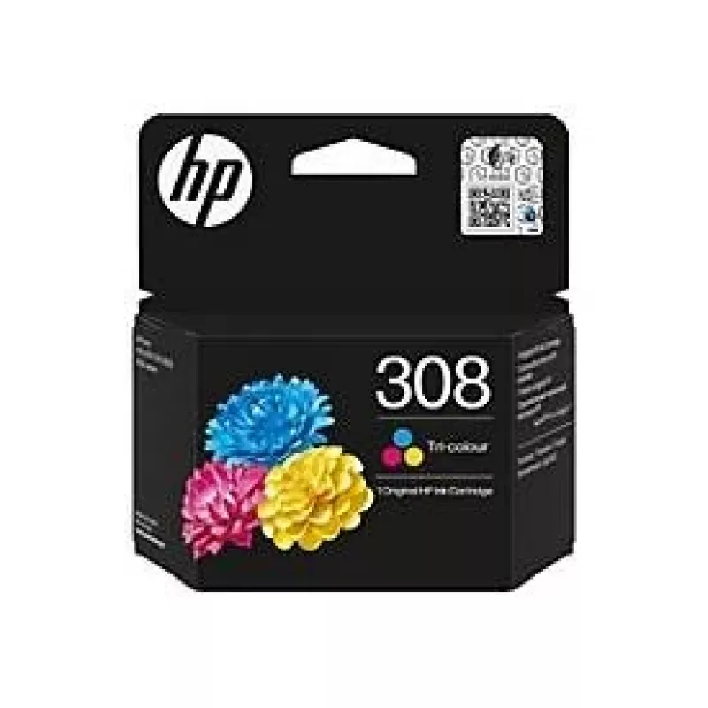 Original HP 308 trispalvė kasetė (cian, magenta, geltona) – standartinė talpa