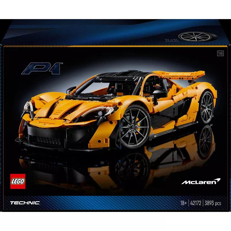 LEGO Technic 42172 McLaren P1 Modelio Automobilio Rinkinys Suaugusiesiems
