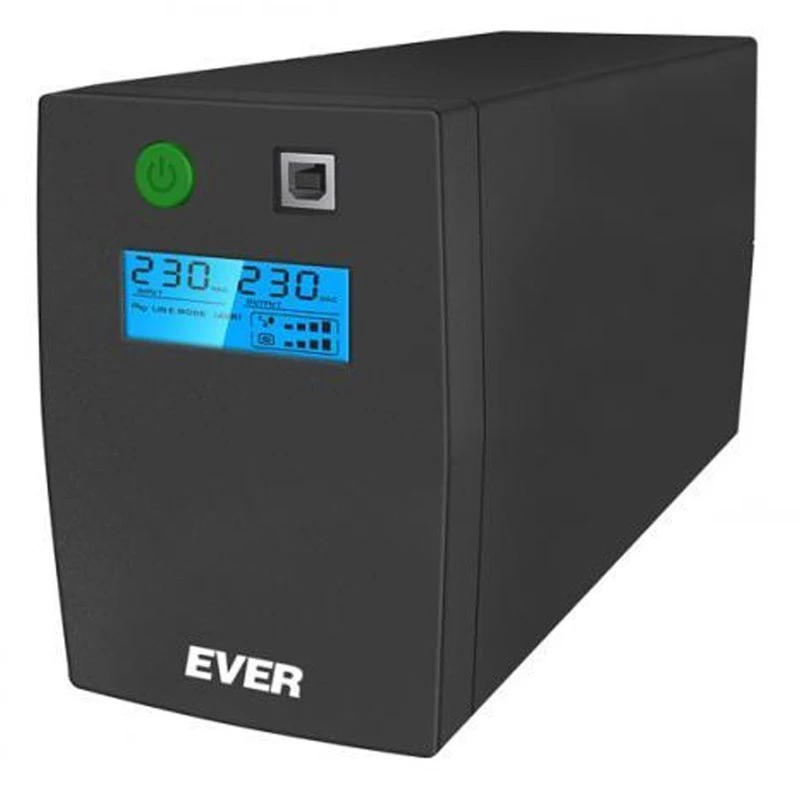 Ever EASYLINE 850 AVR USB nepertraukiamo maitinimo šaltinis (UPS) 0.85 kVA / 480 W, 2 lizdai