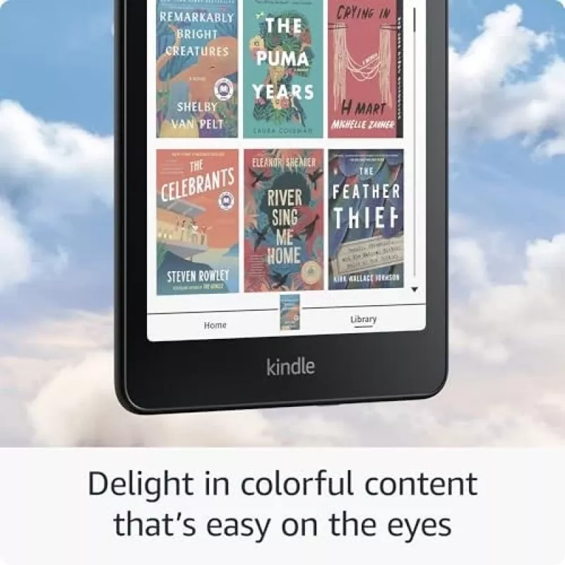 E. knygų skaityklė Amazon Kindle Colorsoft Signature Edition 7 colių 32 GB Wi-Fi belaidis įkrovimas, IPX8 atspari vandeniui, Juoda