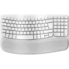Belaidė ergonominė klaviatūra Logitech Wave Keys for Mac QWERTZ vokiška balta