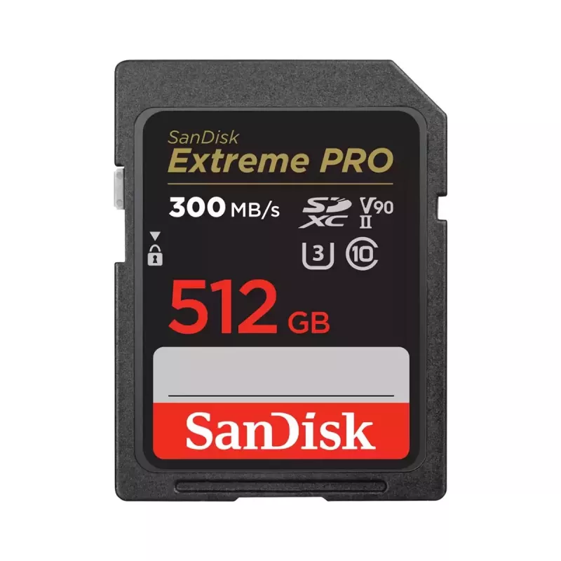 SanDisk Extreme Pro SDXC UHS-II atminties kortelė – 512 GB, V90 / U3 / 10 klasė