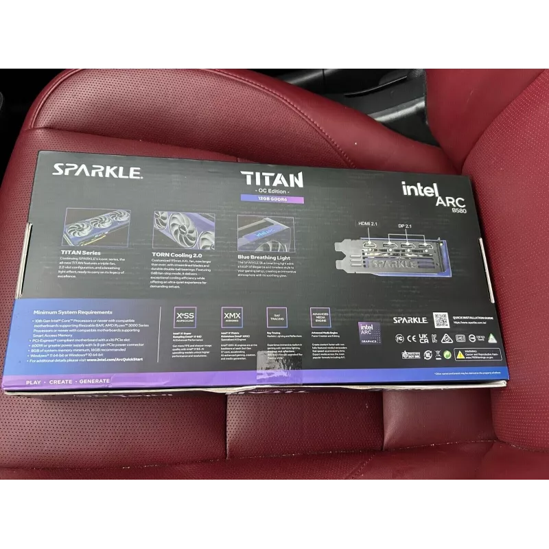 Vaizdo plokštė SPARKLE Intel Arc B580 TITAN OC 12 GB GDDR6