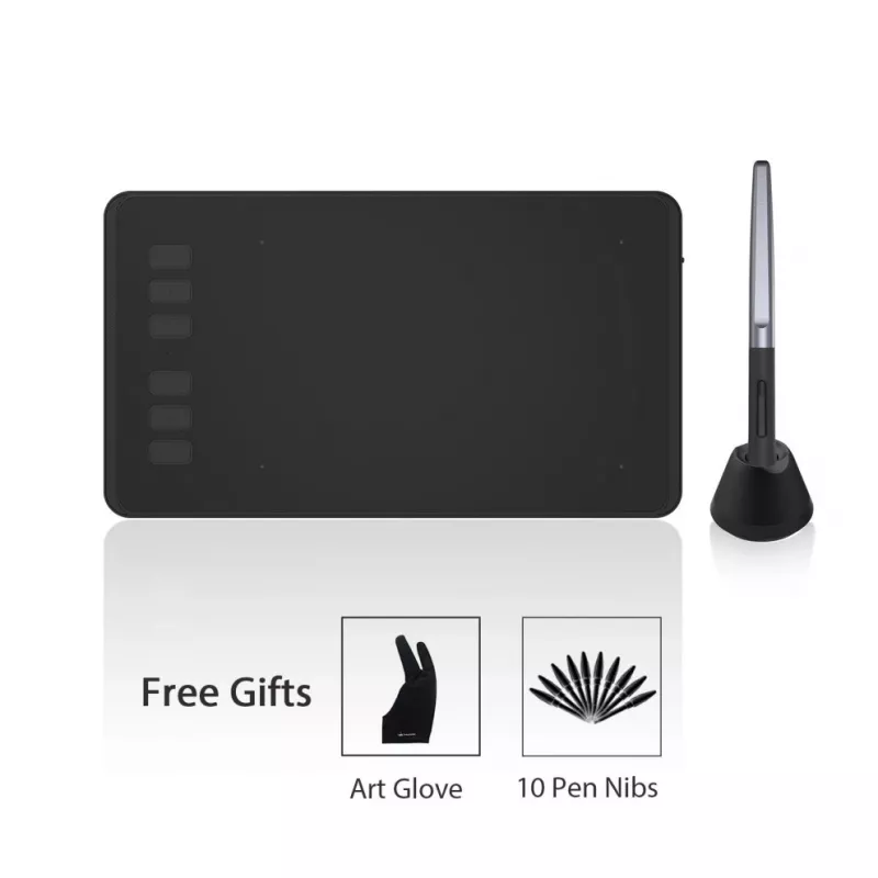 HUION H640P grafinė planšetė 5080 lpi 160 x 99 mm USB Juoda
