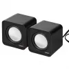 Garsiakalbis 2 krypčių PC Audiocore AC870 B — 3 W RMS, laidinis USB maitinimas, 3.5 mm įvestis, 2.0 kanalai