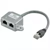Wentronic Goobay tinklo skirstytuvas (tinklo dvigubintuvas), CAT Y adapteris – 2 x CAT 5 Ethernet, ekranuotas (68908)