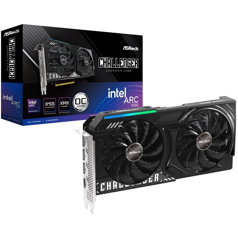ASRock Challenger Intel Arc B580 12GB OC vaizdo plokštė