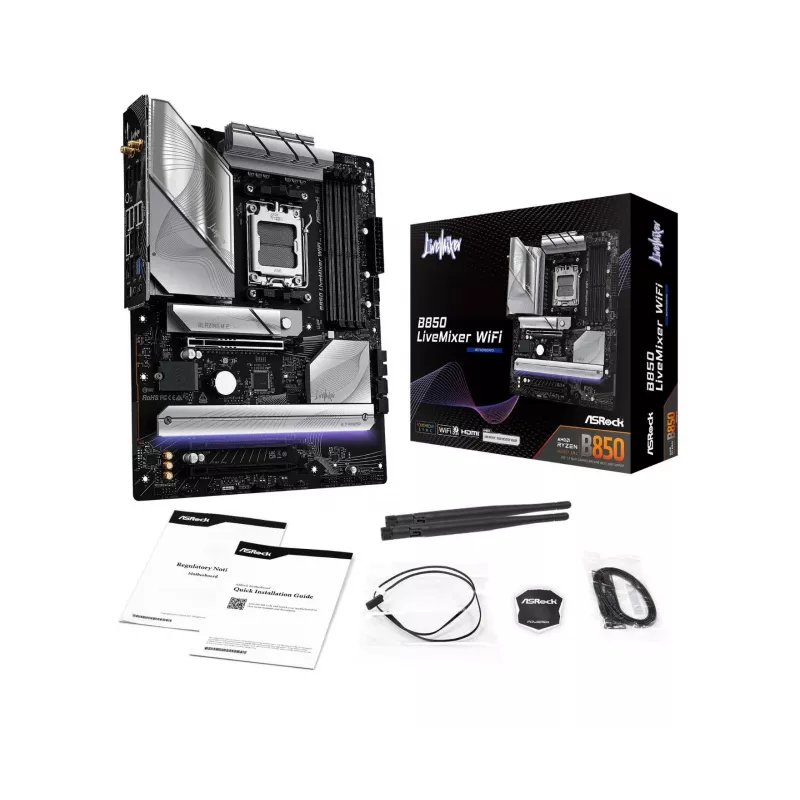 ASRock B850 LiveMixer WiFi ATX pagrindinė plokštė