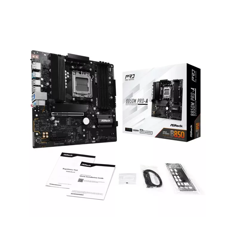 ASRock B850M Pro-A AM5 Micro-ATX pagrindinė plokštė