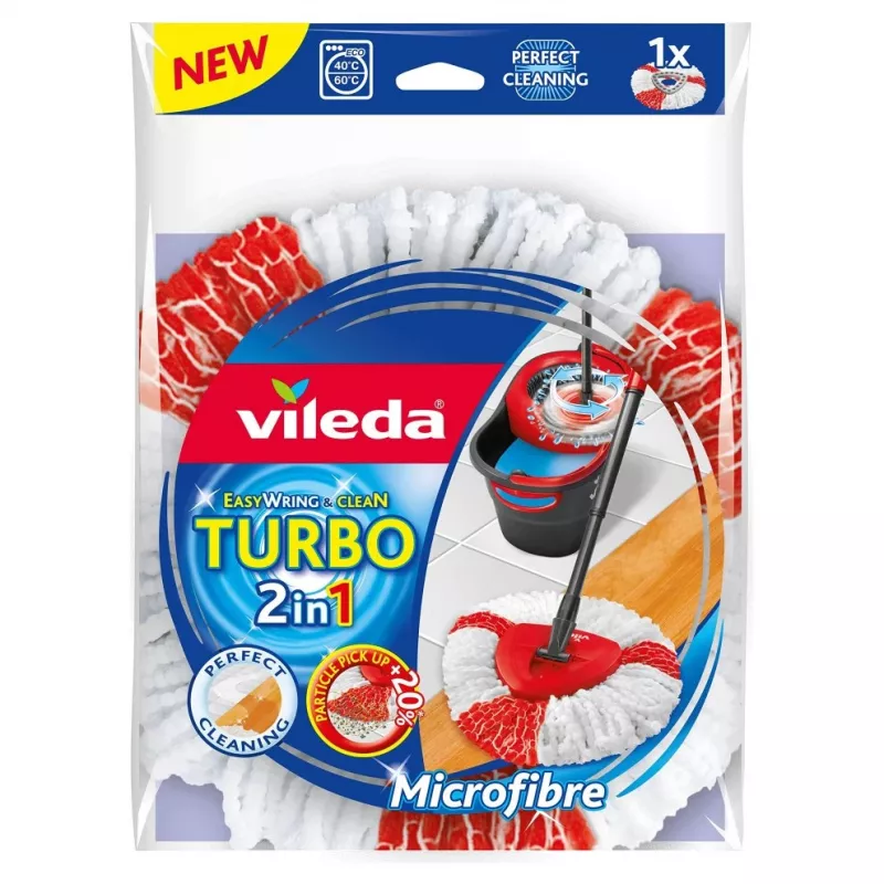 Mop antgalis Vileda Turbo 2in1 Raudonas Baltas