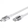 Tinklo kabelis Goobay 74180 USB-C į RJ-45 Cat6 10 m baltas
