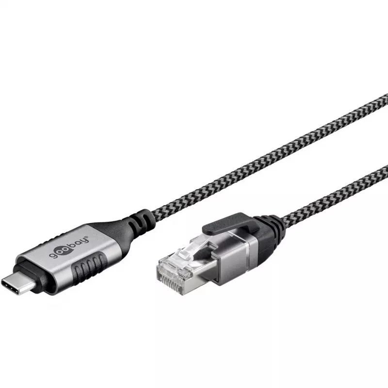 Goobay Ethernet-Cable USB-C 3.1 į RJ45 Slim 3 m - jungia maršrutizatorių, modemą (74404)
