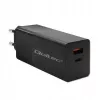 Qoltec 52382 GaN POWER PRO įkroviklis | 1xUSB Type-C | 1xUSB A | 100W | 5-20V | 1.5-5A | PD | Juodas
