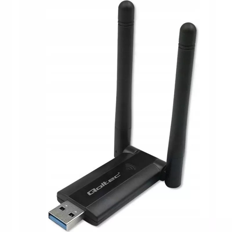 Qoltec greitas belaidis USB dvigubas Wi-Fi adapteris 2x2 dBi