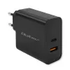 Qoltec 52381 Super Quick PD greitasis įkroviklis | 1xUSB-C | 1xUSB | 90W | 5-20V | 2.4-4.35A | Juoda