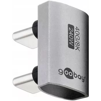 USB-C lyties keitiklis Goobay 74446 sidabrinis/nikelio-aukso kontaktai