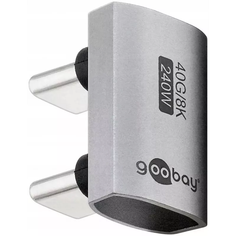 USB-C lyties keitiklis Goobay 74446 sidabrinis/nikelio-aukso kontaktai