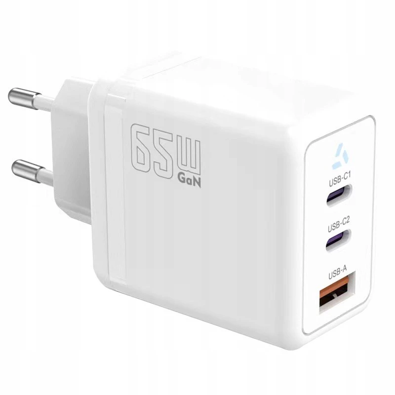 Įkroviklis TB AZTBXUL3USB65WW — 65W USB-C Power Delivery su 2 prievadais (1x USB-C, 1x USB-A)