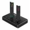 Qoltec 52274 M.2 SSD diskų dėklas | NVMe | SATA | USB-C | DUAL 2 x 2TB