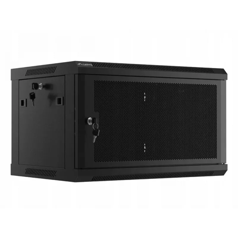 Lanberg WF01-6406-23B sieninis 19 colių 6U serverio stovas su perforuotomis durelėmis, juodas