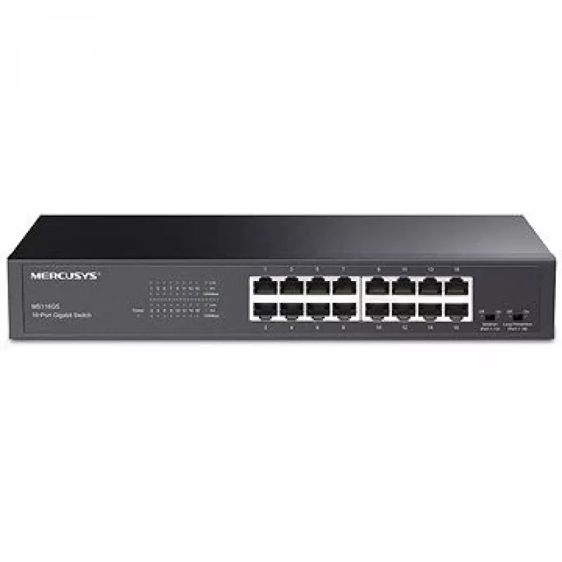 Mercusys MS116GS 16 prievadų Gigabit Ethernet jungiklis (10/100/1000) juodas