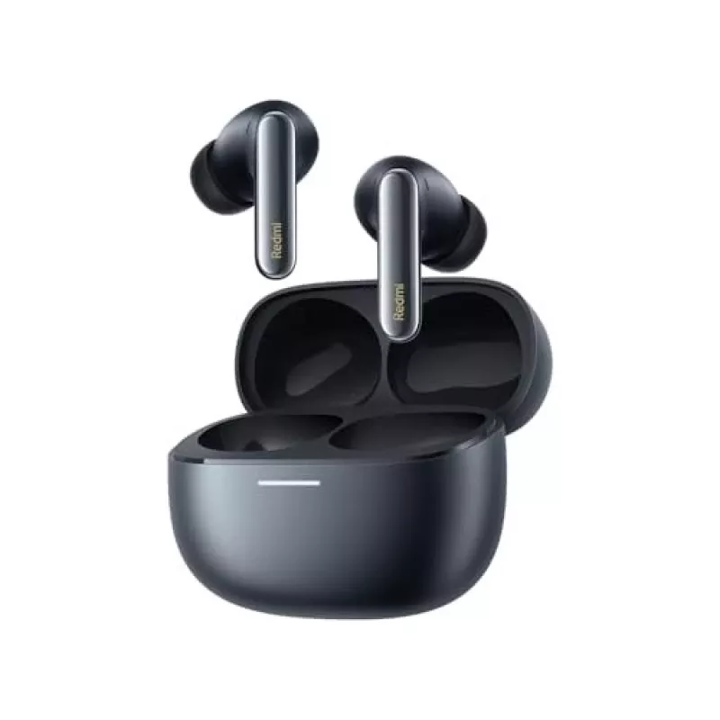 Belaidės ausinės Xiaomi Buds 6 Pro – dvinarės į ausį įdedamos ausinės, Bluetooth 5.3, ANC, IP54, 36 h su dėklu, belaidis įkrovimas, USB-C, Space Black