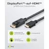 64836 GOOBAY DisplayPort 1.2 į HDMI adapterio laidas 1.4 4K @ 30Hz / itin spartus HDMI laidas / paauksuota jungtis nepriekaištingam signalui / nešiojamam kompiuteriui