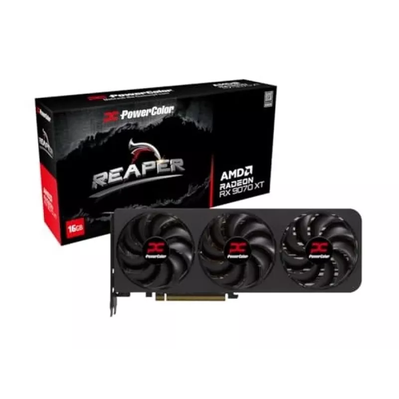 Vaizdo plokštė PowerColor Radeon RX 9070 XT 16 GB GDDR6, PCIe x16 5.0, 256 bitų, 289 mm, 3 ventiliatoriai