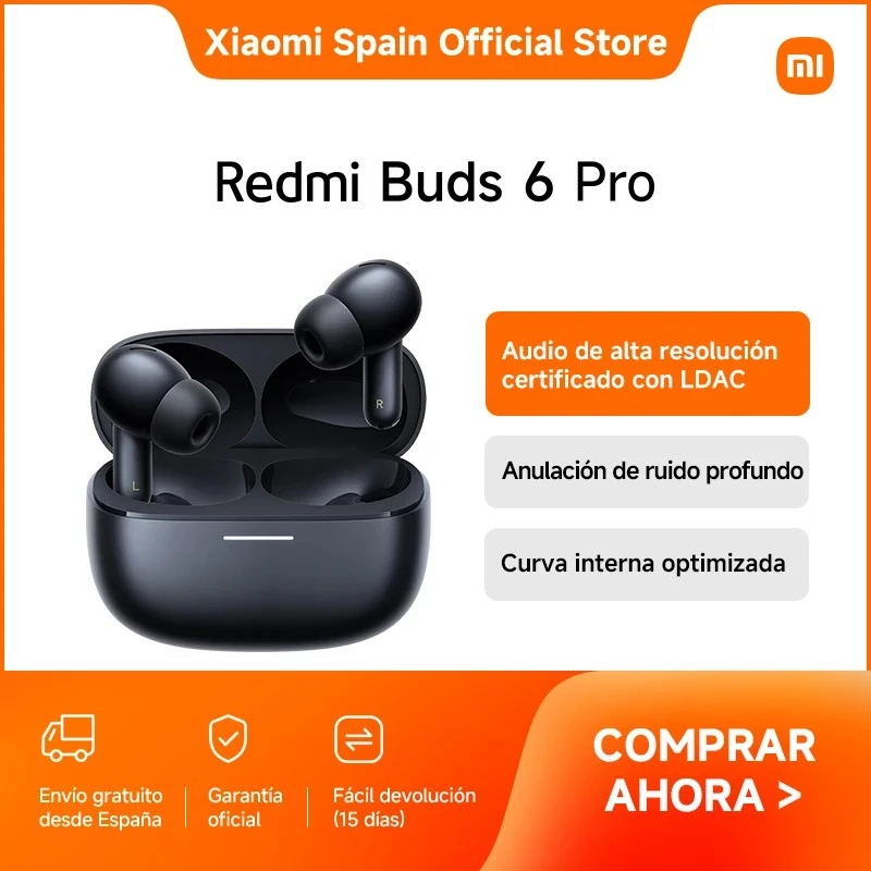 Belaidės ausinės Xiaomi Buds 6 Pro, į ausį, Bluetooth 5.3, ANC, 36h veikimo laikas, įkrovimo dėklas 480 mAh, Glacier White