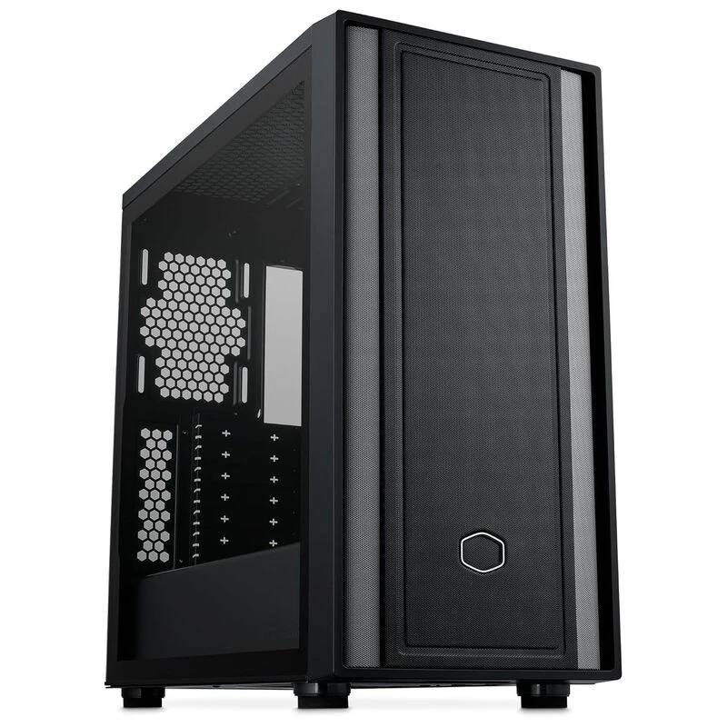 Cooler Master MasterBox 600 Lite PC korpusas, MIDI bokštas, E-ATX, grūdintas stiklas – juodas