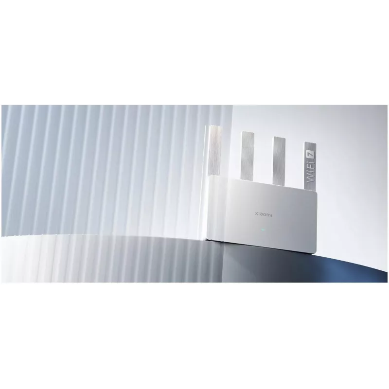 Nešiojamasis belaidis maršrutizatorius Xiaomi BE3600 — Dviejų juostų 2,4/5 GHz, „Wi‑Fi 7“ (802.11be), 2,5 Gigabit Ethernet, 4× LAN, 2x2 antenos, Baltas