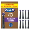 Oral-B IO Series Radiant White Black Original šepetėlių galvutės dantų balinimui 8 vnt.