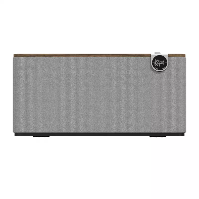 Klipsch the Three Plus belaidė garsiakalbių sistema su Bluetooth, riešutmedžio apdaila