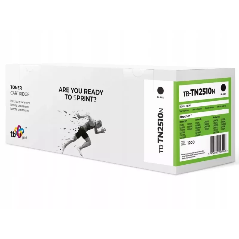 Dažų kasetė Brother TN2510 TB-TN2510N BK 100% nauja