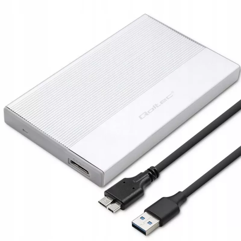 Išorinis korpusas 2,5 colio SATA SSD/HDD QOLTEC 52278 USB 3.0, palaiko iki 2 TB