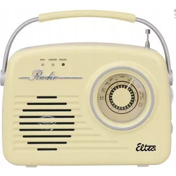 Radijo imtuvas Eltra Radio Luiza Retro SP-11 MP3 USB SD Vanilinis
