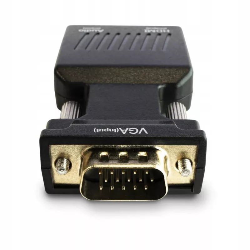 SAVIO CL-145 VGA į HDMI keitiklis su garsu, Full HD, juodas