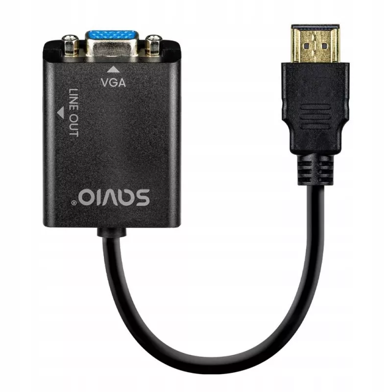 Adapteris HDMI į VGA su garsu AK-76 Savio SAVAK-76